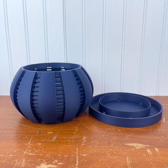 The Arik Indoor Orchid Planter Pot with Drainage Tray, Modern Unique - Picture 7 of 8